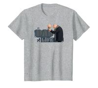 Minions Despicable Me 4 Gru Dad Life T-Shirt, Enfant, Gris Chiné, 12 Ans