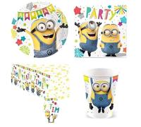 Minions Despicable Me Kids Party Supplies Tableware Pack - 8 Guests