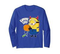 Minions Devil Stuart Gimme Candy Manche Longue, Unisexe pour Adultes, Bleu Royal, S