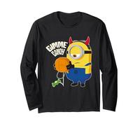 Minions Devil Stuart Gimme Candy Manche Longue, Unisexe pour Adultes, Noir, S