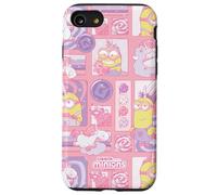 Minions Fluffy Unicorn Grid All Over Print Coque pour iPhone SE (2020) / 7/8