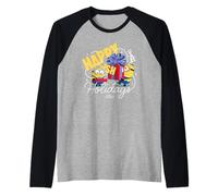 Minions Happy-ish Holidays Funny Christmas Manche Raglan