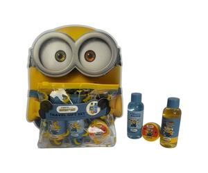 Minions Kit de voyage pour enfants 3 pièces : shampooing 60 ml, gel douche 60 ml, baume à lèvres 10 g