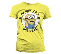 MINIONS Officiellement sous Licence I'm Kind of A Big Deal Femme T-Shirt (Jaune), XXL