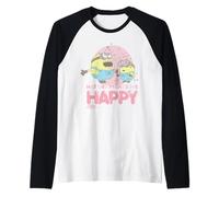 Minions Otto and Bob Sakura Blossoms Nature Makes Me Happy Manche Raglan