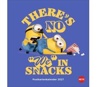 Minions Postkartenkalender 2027: Kleiner Kalender zum Aufstellen mit den gelben Stars: freche Minions in einem Kalender mit Monatskalendarium im Format 16 x 17 cm