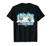 Minions Snowin’ and Throwin’ Holiday Snowball T-Shirt