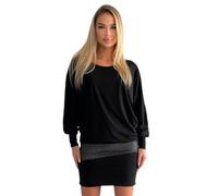 Minirobe festive et à paillettes avec une tunique de Mississhop - Pour femme - Noir - 42