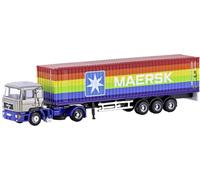 Minis by Lemke LC4066 N Modèle réduit de camion MAN Train de selle pour conteneur F90 MAERSK