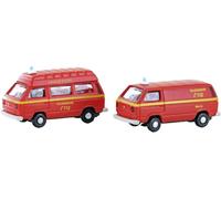 Minis by Lemke LC4342 N Modèle réduit de voiture particulière Volkswagen Lot de 2 pompiers T3