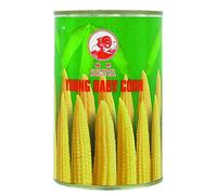 Minis épis de maïs/Jeunes pousses de maïs en conserve - Marque Coq - 425G (Young baby corn) (4 boîtes)