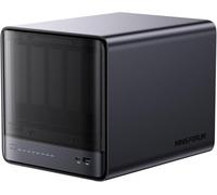 MINIS FORUM N5 Pro NAS de Bureau 5 Baies, Ryzen AI 9 HX Pro 370 12C/24T, Compatible ECC, SSD 128Go, 10GbE+5GbE, 3×M.2 NVMe, OCuLink, HDMI 4K/2×USB4, PCIe ×16, MinisCloud OS (sans Disque)