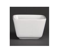 Minis Plats Carrés Hauts Blancs 75mm x 12