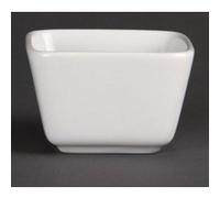 Minis Plats Carrés Hauts Blancs 75mm x 12