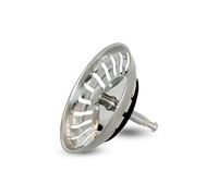 MINISMUS Bouchon Évier Cuisine Filtre avec Goupille Réglable - Universel Cuisine Bouchon Évier, Fonctionnement du Bouton Excentrique Panier Crépine, Inoxydable, Compatible Lave-Vaisselle (82 mm)