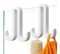 Minismus Crochet Douche Double Face, Porte Serviette Verre, Blanc, 2 Pièces