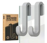 Minismus Porte Serviette Bain, Crochet Douche Silicone, 2 Pièces, Gris