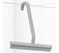 MINISMUS Raclette Douche avec Crochet HangWipe, Raclette de Douche Silicone, Salle de Bain, Vitre, Gris, 21 cm (Gris)