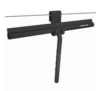 Minismus Raclette Douche avec Support, pour Vitres et Miroirs, 33 cm, Noir | Raclette vitre, nettoyage salle de bain, silicone, support inclus, sans perçage, pour douche et miroir