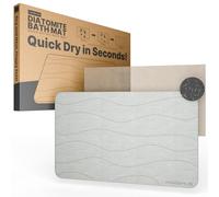 Minismus Tapis de Bain en diatomite 60 x 40 cm, Tapis de Bain Pierre absorbante et antidérapant, Tapis de Douche séchage Rapide Sortie de Douche
