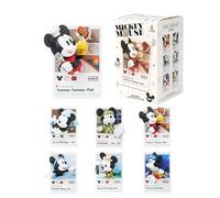 MINISO Disney Mickey Mouse Boîte aveugle Fun in Life Série 3D magnétique en vinyle mignon animal mystère jouet à collectionner figurine surprise modèle aléatoire pour décoration d'intérieur cadeaux