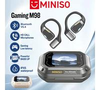 MINISO-Écouteurs de traduction sans fil Bluetooth M98 OWS Sports, oreillettes de jeu, IPX5 AI-black