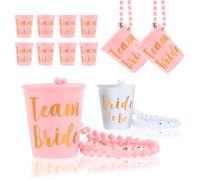 MINISOISO Verre à Shot pour Mariée Réutilisable, 12 Pièces Verres à Shot pour Bride pour Équipe Mariée Marié Marié à Être, Douche Nuptiale Verre à Shot, Verres à Shot Plastique,fille