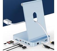 Minisopuru DS802PRO Accessoires pour iMac M1/M3/M4, Hub iMac avec HDMI 4K@60Hz, Charge USB C, 2,5GbE, Boîtier SSD M.2 4 to, 4 USB, SD/TF, Audio, Hub USB C pour iMac 24 Pouces | Bleu