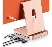 Minisopuru Hub USB C pour iMac 24 Pouces 2021/2023, Hub USB iMac avec M.2 NVMe SSD, Accessoires iMac pour iMac M1/M3, Adaptateur USB iMac avec USB A/C 10 Gbit/s, SD/TF, SSD M.2 (Non Inclus), Orange.