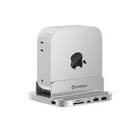 Minisopuru MINI218B Pro Mac Mini M4 Dock Support 10Gbps USB C/A, TF/SD, 2X USB A 2.0, Mac Mini hub & Stand avec M.2 NVMe SSD (Non Inclus), pour Mac Mini M4 et M4 Pro 2024