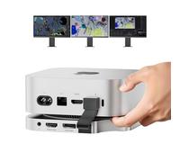 Minisopuru MINI4MAX Station d'accueil pour Mac Mini M4 avec HDMI 4K @ 60 Hz, DP 4K @ 144 Hz, boîtier SSD M.2 NVMe 8 to, hub USB C et Support pour Mac Mini M4/M4 Pro (TF/SD, 3 Ports USB-A