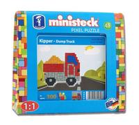 Ministeck 32582 - Puzzle En Pixels Motif De Camion-Benne Avec Accessoires Environ 300 Éléments