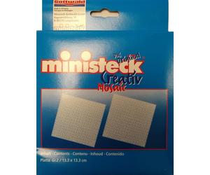 Ministeck - plaque moulue 13,3 x 13,3 cm - 32x32 trous - 4 pièces