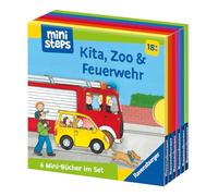 ministeps: Mein erster Bücher-Würfel: Kita, Zoo und Feuerwehr (Bücher-Set)