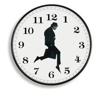 Ministry of Silly Walks Horloge Murale Silencieuse InspiréE du MinistèRe De Monty Python Silly Walk sans Tic-Tac pour Chambre, Bureau Et BibliothèQue(Color:Ferrous)