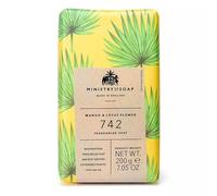 Ministry of Soap Natural Rainforest Wrapped Soap, Naturally Coloured, Triple-Milled Soap, Mango and Lotus Flower 200g