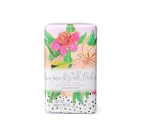 Ministry of Soap Painted Marks Wrapped Soap, Naturally Coloured, Triple-Milled Soap, Primrose and Wild Orchid 200g