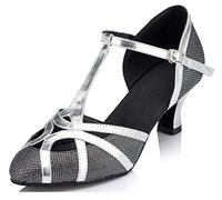 MINITOO Femme Danse Chaussure Ferme Cabaret Fete Soiree Escarpins et Talons Bas L2045 Noir 6cm Talon EU 42.5