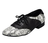 MINITOO Latino L040 Léopard Standard Talon pour homme - Noir - Noir blanc, 41 EU EU