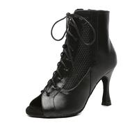 MINITOO Talons de danse pour femmes Bottes sexy à lacets Latin Ballroom Sandales bottines de soirée, 38 EU