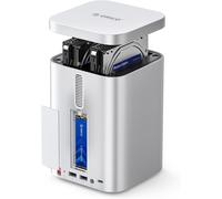 Minitower M435-V1 Boîtier De Disque Dur Raid À 2 Baies Avec Station D'Accueil Pour Mac Mini M4 Jusqu'À 56 To,2,5/3,5"" Sata Hdd*2/Nvme Ssd Boîtier *1,Hub Usb C 10 Gbps