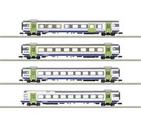 MiniTrix 18293 Lot de 4 voitures Perwonenwagen GoldenPassLine de la BLS