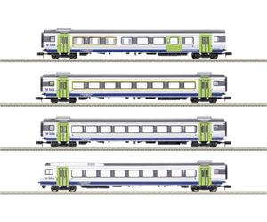 MiniTrix 18293 Lot de 4 voitures Perwonenwagen GoldenPassLine de la BLS