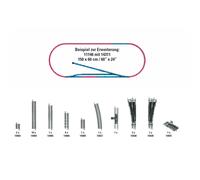 Minitrix N 14311 - Ensemble D'Extension De Voie H1 Neuf