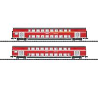 Minitrix / Trix N 11148-2 Lot de 2 wagons à deux étages de la DB AG Regio -...
