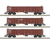 Minitrix / Trix N 18288 - Ensemble de Wagons Marchandises Type Eanos ,Vtg ,Ep.