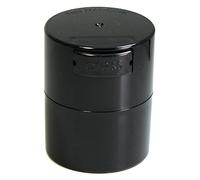Minivac - Récipient de stockage portatif étanche à l'air multi-usage de 10 à 30 grammes, hermétique pour les produits secs, la nourriture, et les herbes, Plastique, Noir brillant, .12-Liter/4-Fluid Ounce