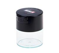 Minivac - Récipient de stockage portatif étanche à l'air multi-usage de 10 à 30 grammes, hermétique pour les produits secs, la nourriture, et les herbes, Plastique, Black Cap Clear Body, .12-Liter/4-Fluid Ounce