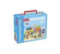 JeuJura - Jeu de construction Minivillage - 40 pièces, hêtre massif, multicolore - dès 2 ans