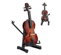 Miniviolin - Pytte Instrument de Musique Violon Figurines à Collectionner,Accessoires de collection Modèle de maison de pour la décoration intérieure